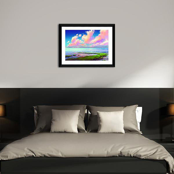Sea Painting Panoramic Canvas Wall Art-1 Piece-36" x 12"-Tiaracle