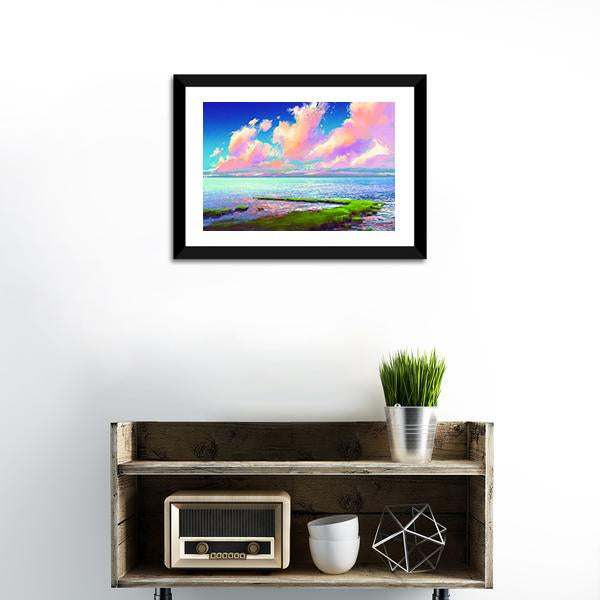 Sea Painting Panoramic Canvas Wall Art-1 Piece-36" x 12"-Tiaracle