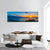 Sea Under Evening Sunset Panoramic Canvas Wall Art-3 Piece-25" x 08"-Tiaracle