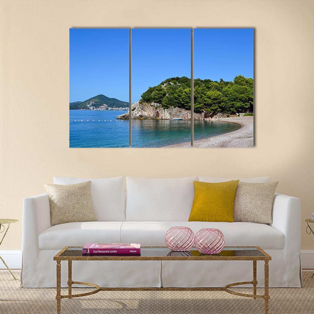 Sea View On A Sunny Day Canvas Wall Art-3 Horizontal-Gallery Wrap-37" x 24"-Tiaracle