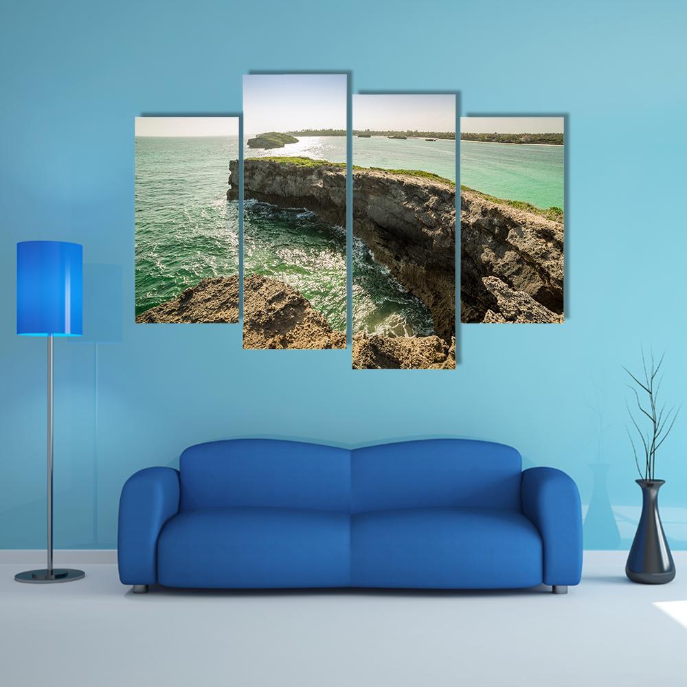 Seascape In Seven Islands Area Canvas Wall Art-4 Pop-Gallery Wrap-50" x 32"-Tiaracle