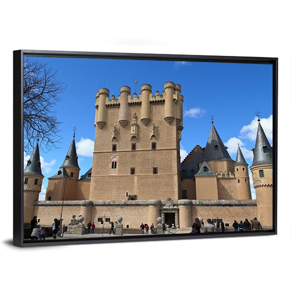 Segovia Castle Canvas Wall Art-3 Horizontal-Gallery Wrap-25" x 16"-Tiaracle