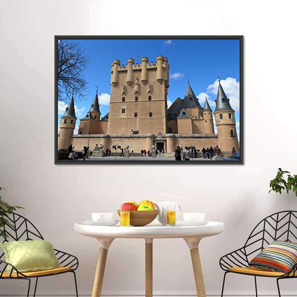 Segovia Castle Canvas Wall Art-3 Horizontal-Gallery Wrap-25" x 16"-Tiaracle