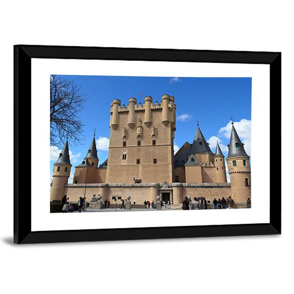 Segovia Castle Canvas Wall Art-3 Horizontal-Gallery Wrap-25" x 16"-Tiaracle