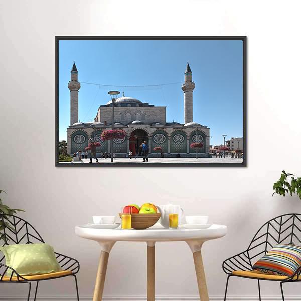 Selimiye Mosque Turkey Canvas Wall Art-1 Piece-Floating Frame-24" x 16"-Tiaracle