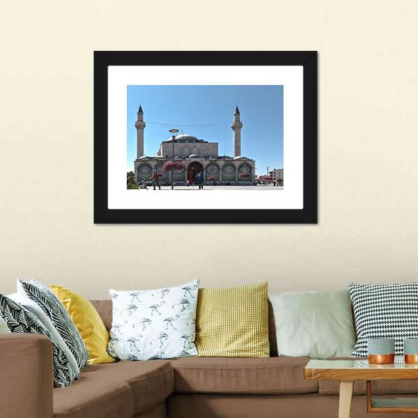 Selimiye Mosque Turkey Canvas Wall Art-1 Piece-Framed Print-20" x 16"-Tiaracle