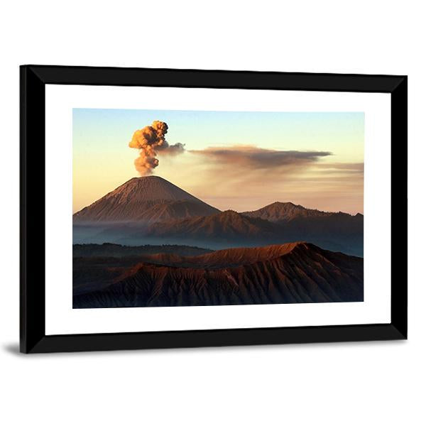 Semeru Volcano Indonesia Panoramic Canvas Wall Art-1 Piece-36" x 12"-Tiaracle