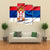 Serbia Flag Canvas Wall Art-4 Pop-Gallery Wrap-50" x 32"-Tiaracle