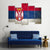 Serbia Flag On Grunge Texture Canvas Wall Art-5 Pop-Gallery Wrap-47" x 32"-Tiaracle