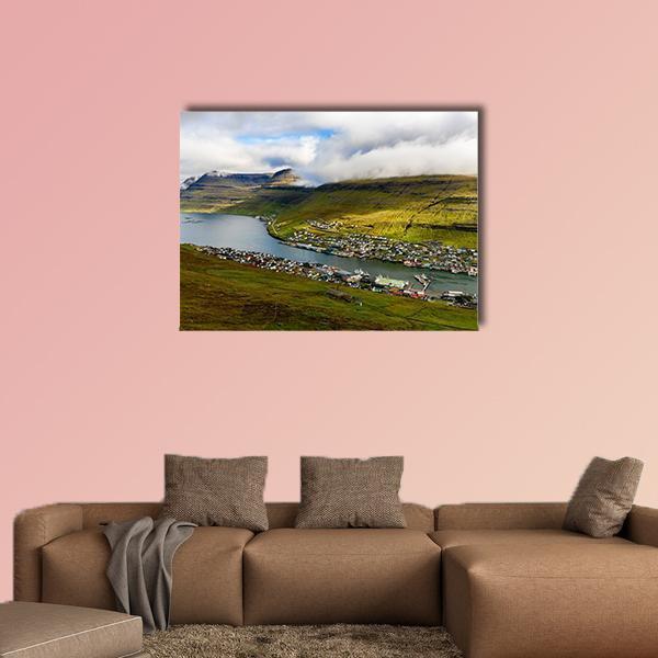 Settlement On Bordoy Canvas Wall Art-1 Piece-Gallery Wrap-48" x 32"-Tiaracle
