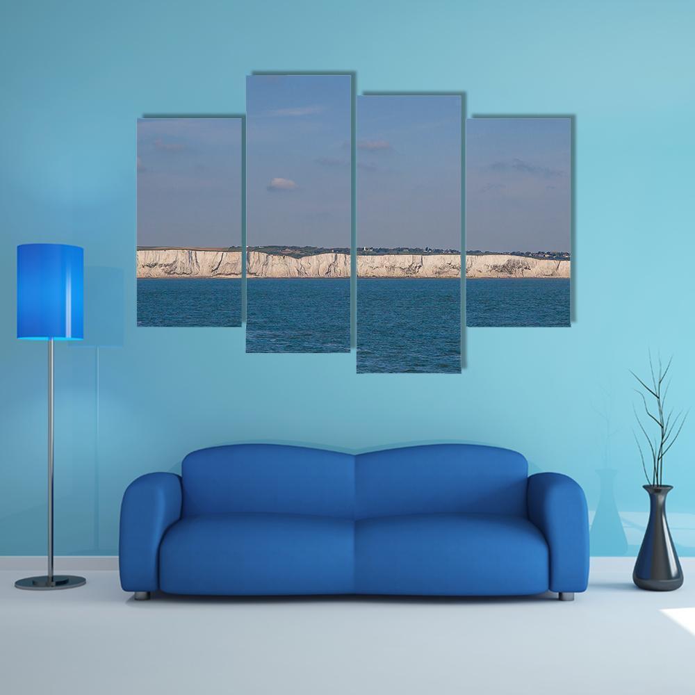 Seven Sisters Chalk Cliffs On England Canvas Wall Art-4 Pop-Gallery Wrap-50" x 32"-Tiaracle