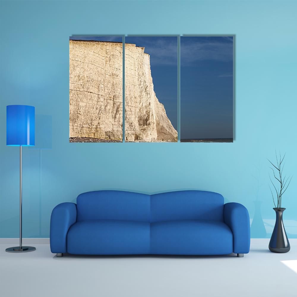 Seven Sisters Cliffs Canvas Wall Art-3 Horizontal-Gallery Wrap-37" x 24"-Tiaracle