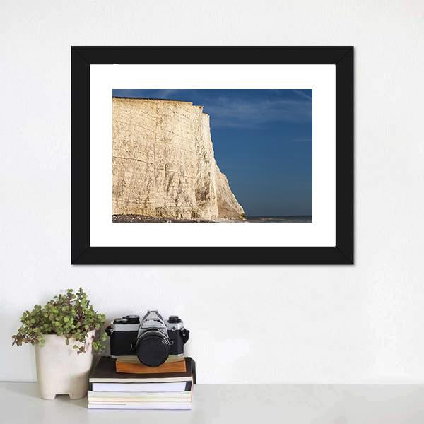 Seven Sisters Cliffs Canvas Wall Art-1 Piece-Framed Print-20" x 16"-Tiaracle