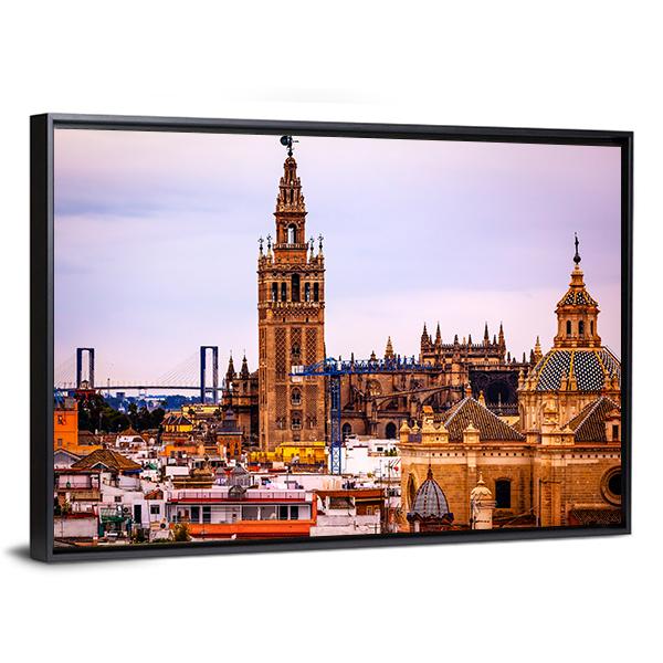 Seville Cathedral Canvas Wall Art-3 Horizontal-Gallery Wrap-25" x 16"-Tiaracle