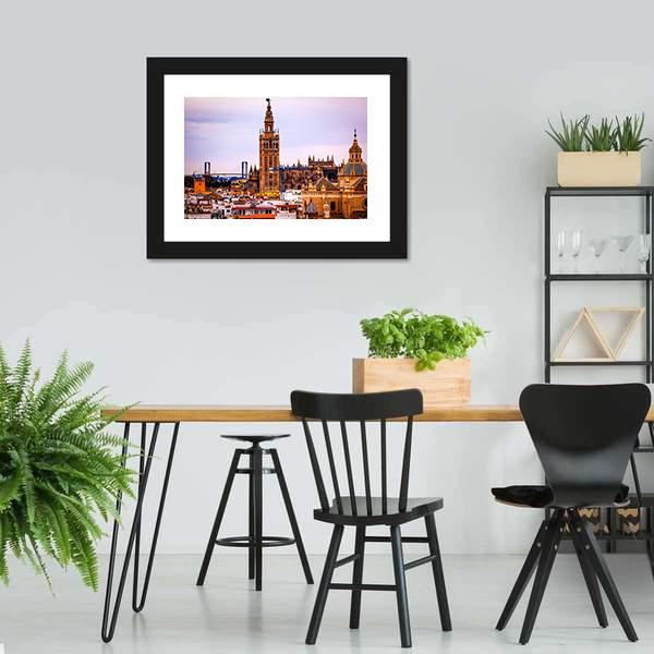Seville Cathedral Canvas Wall Art-3 Horizontal-Gallery Wrap-25" x 16"-Tiaracle