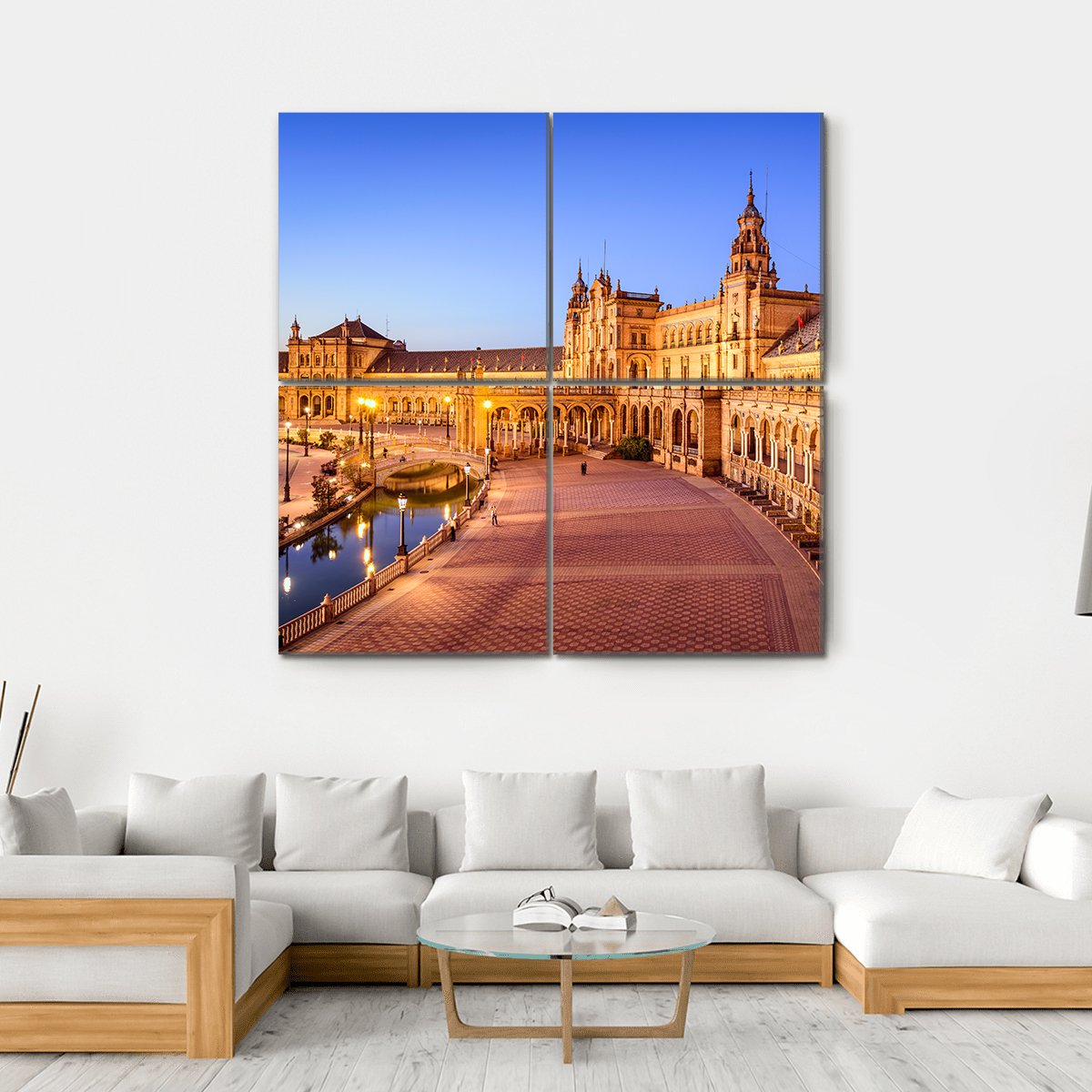Seville In Spain At Spanish Square Canvas Wall Art-4 Square-Gallery Wrap-17" x 17"-Tiaracle
