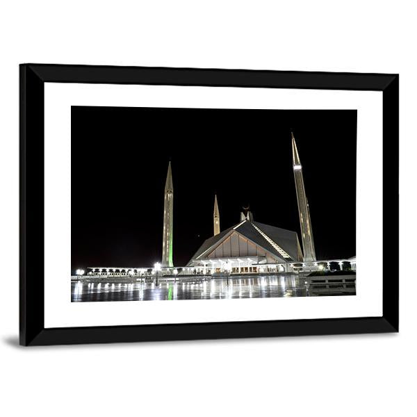 Shah Faisal Mosque Pakistan Canvas Wall Art-5 Horizontal-Gallery Wrap-22" x 12"-Tiaracle