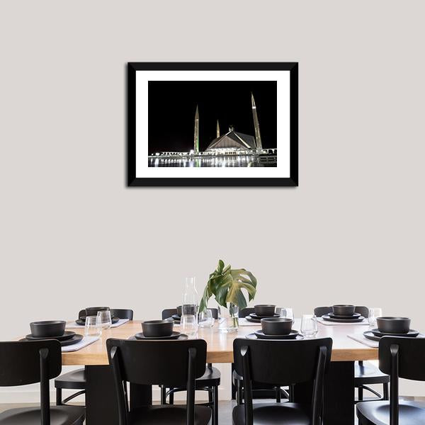 Shah Faisal Mosque Pakistan Canvas Wall Art-5 Horizontal-Gallery Wrap-22" x 12"-Tiaracle
