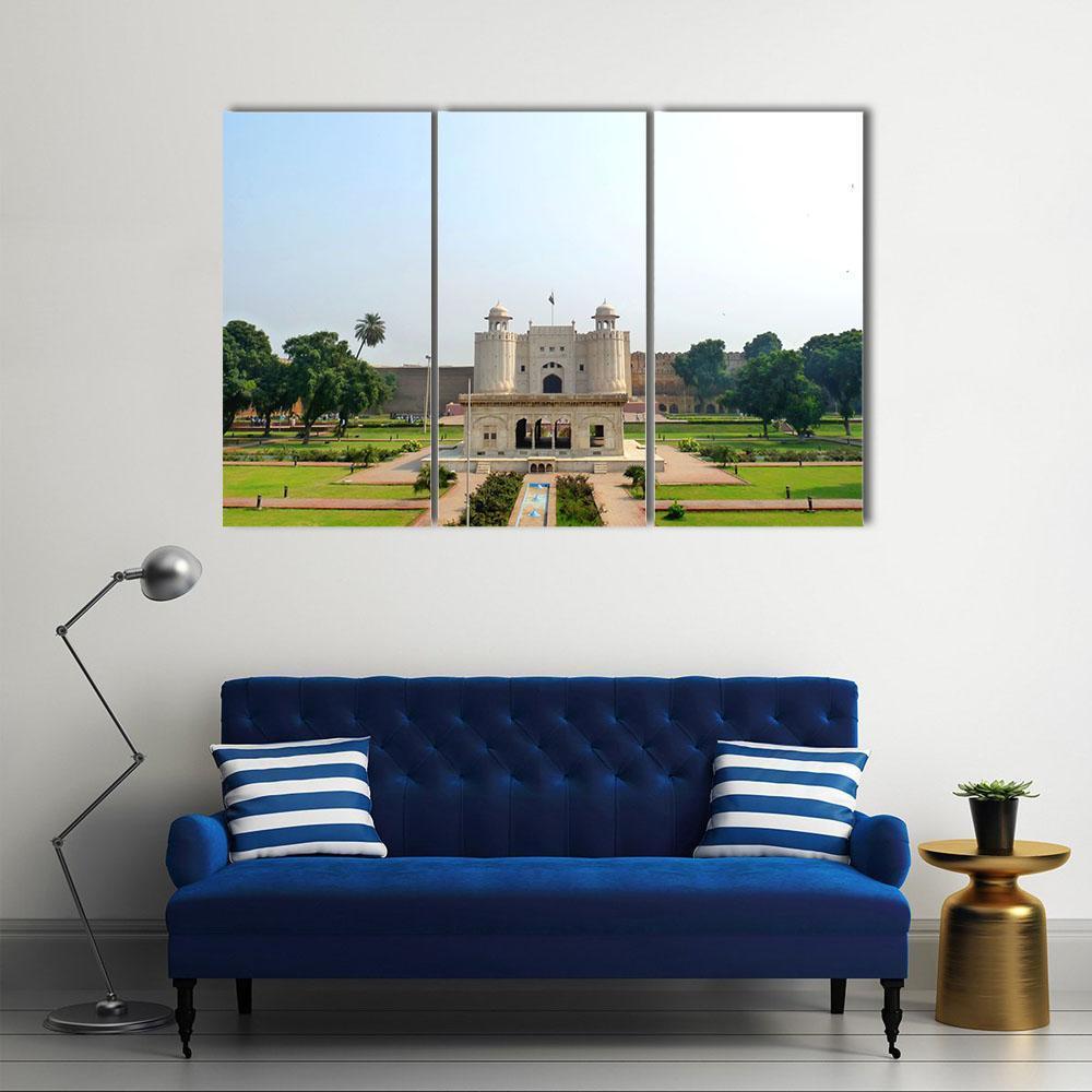 Shahi Qilla Fort Lahore Canvas Wall Art-3 Horizontal-Gallery Wrap-37" x 24"-Tiaracle