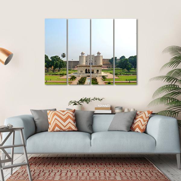 Shahi Qilla Fort Lahore Canvas Wall Art-4 Horizontal-Gallery Wrap-34" x 24"-Tiaracle