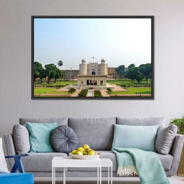 Shahi Qilla Fort Lahore Panoramic Canvas Wall Art-1 Piece-36" x 12"-Tiaracle