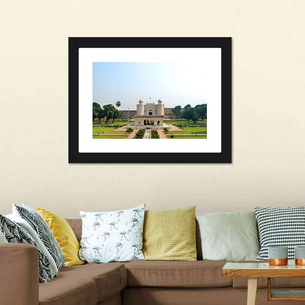 Shahi Qilla Fort Lahore Panoramic Canvas Wall Art-1 Piece-36" x 12"-Tiaracle