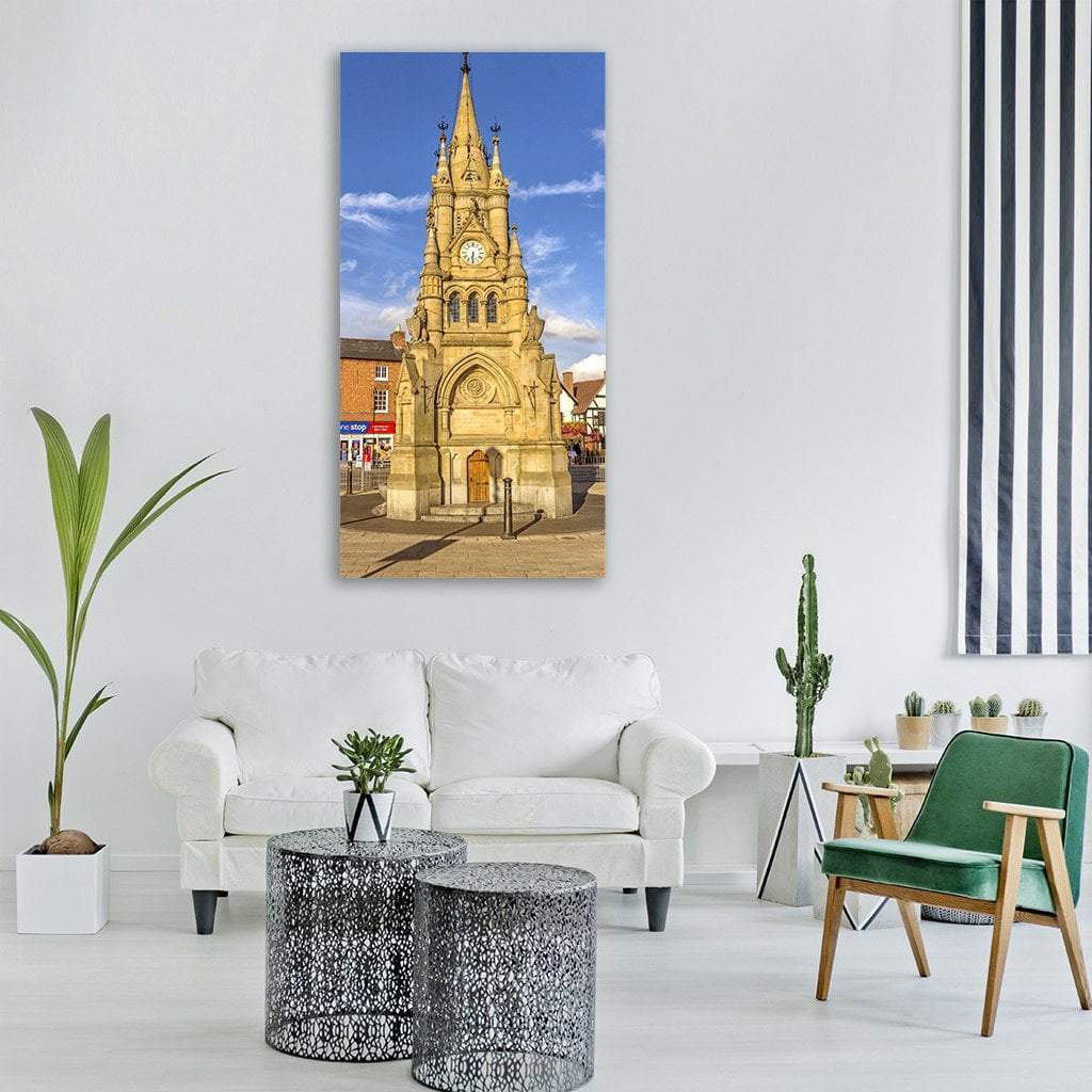 Shakespeare Clock Tower In England Vertical Canvas Wall Art-1 Vertical-Gallery Wrap-12" x 24"-Tiaracle