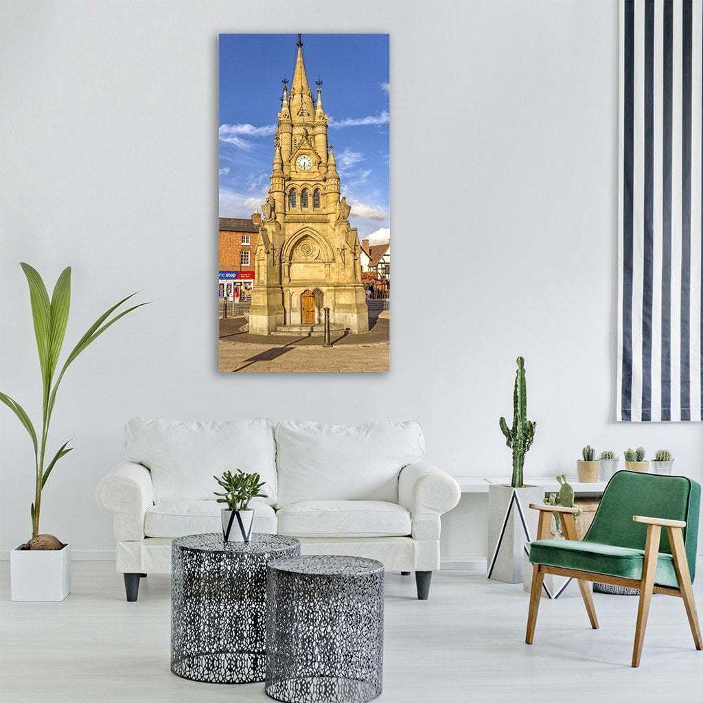 Shakespeare Clock Tower In England Vertical Canvas Wall Art-3 Vertical-Gallery Wrap-12" x 25"-Tiaracle