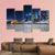 Shanghai At Night In China Canvas Wall Art-5 Pop-Gallery Wrap-47" x 32"-Tiaracle