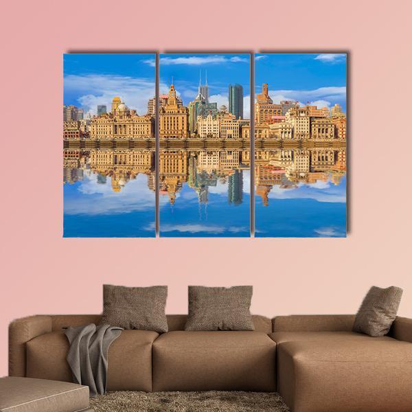 Shanghai Bund Canvas Wall Art-3 Horizontal-Gallery Wrap-25&quot; x 16&quot;-Tiaracle
