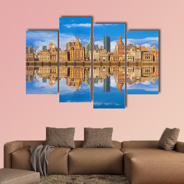 Shanghai Bund Canvas Wall Art-4 Pop-Gallery Wrap-50" x 32"-Tiaracle