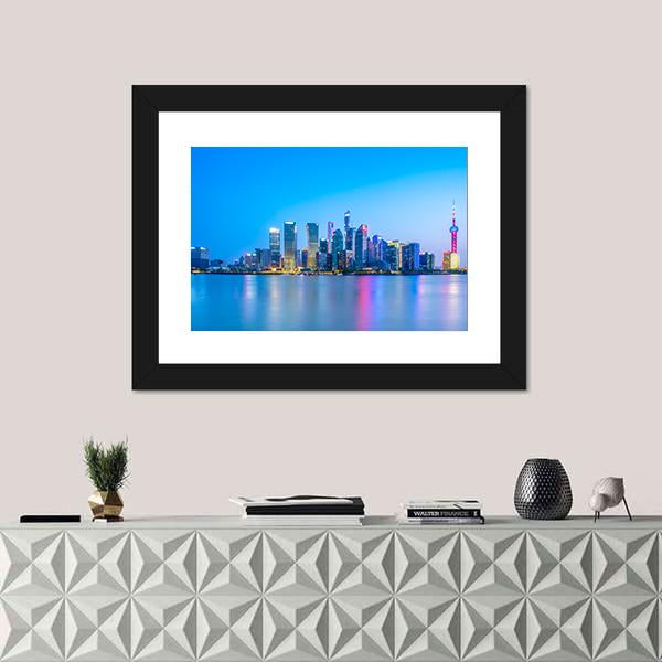 Shanghai Landscape Canvas Wall Art-1 Piece-Framed Print-20&quot; x 16&quot;-Tiaracle