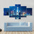 Shanghai Skyline With Reflection At Night Canvas Wall Art-5 Star-Gallery Wrap-62" x 32"-Tiaracle