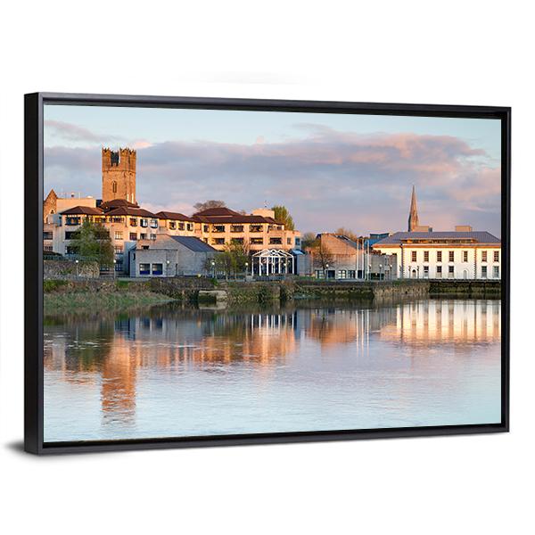 Shannon River Scenery In Ireland Canvas Wall Art-3 Horizontal-Gallery Wrap-25" x 16"-Tiaracle