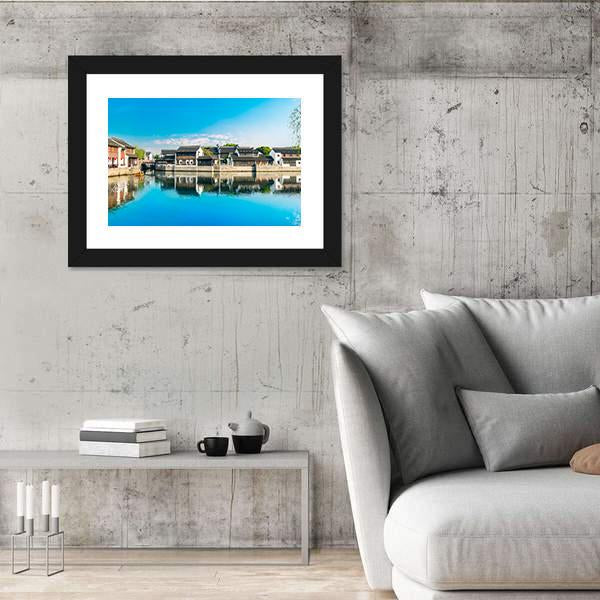 Shantang Street Along The River Canvas Wall Art-3 Horizontal-Gallery Wrap-25" x 16"-Tiaracle