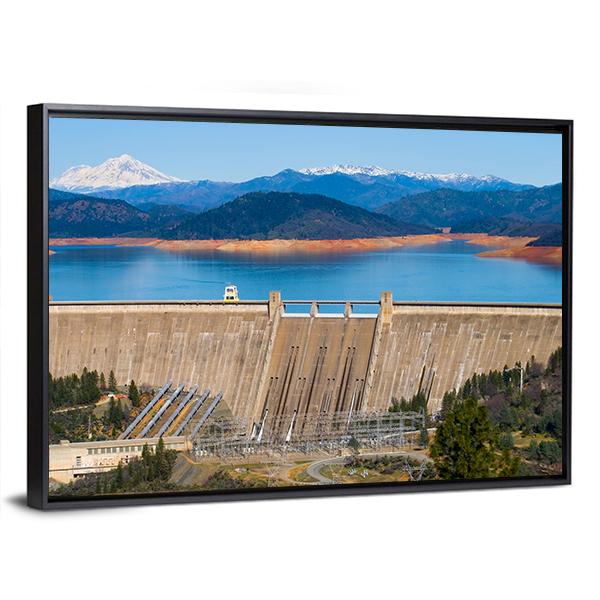 Shasta Dam Canvas Wall Art-3 Horizontal-Gallery Wrap-25" x 16"-Tiaracle