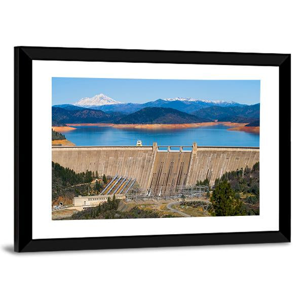 Shasta Dam Canvas Wall Art-3 Horizontal-Gallery Wrap-25" x 16"-Tiaracle