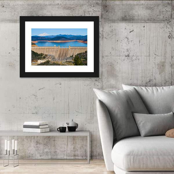 Shasta Dam Canvas Wall Art-3 Horizontal-Gallery Wrap-25" x 16"-Tiaracle