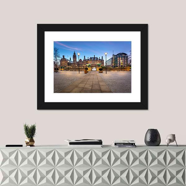 Sheffield Town Hall Canvas Wall Art-1 Piece-Framed Print-20" x 16"-Tiaracle