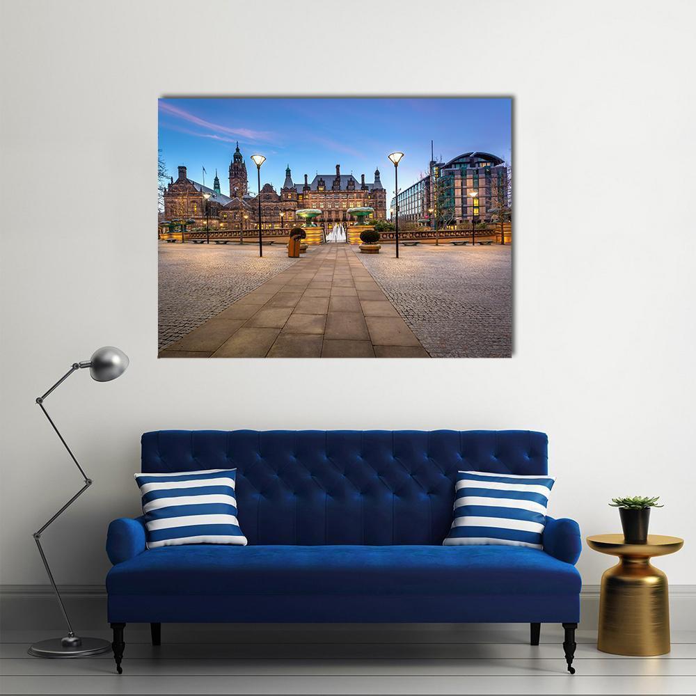 Sheffield Town Hall Canvas Wall Art-1 Piece-Gallery Wrap-36" x 24"-Tiaracle
