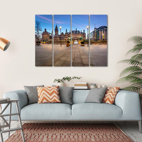 Sheffield Town Hall Canvas Wall Art-4 Horizontal-Gallery Wrap-34" x 24"-Tiaracle