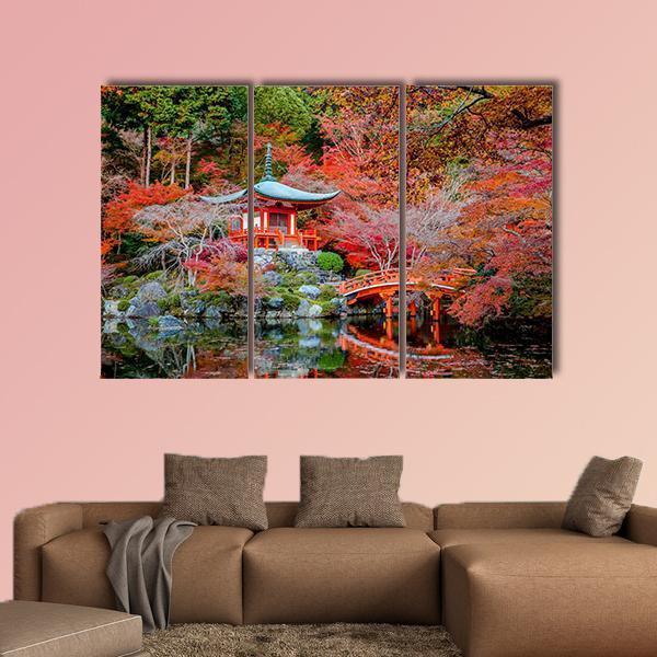 Shingon Buddhist Temple In Japan Canvas Wall Art-5 Pop-Gallery Wrap-47" x 32"-Tiaracle