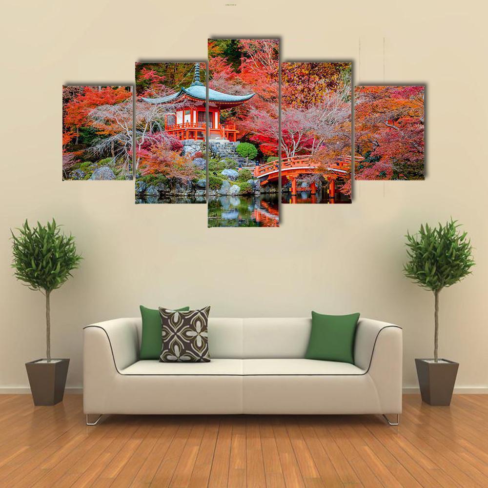 Shingon Buddhist Temple In Japan Canvas Wall Art-5 Star-Gallery Wrap-62" x 32"-Tiaracle