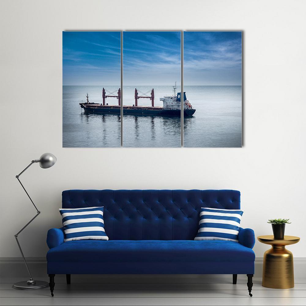 Cargo Freight Ship Canvas Wall Art-3 Horizontal-Gallery Wrap-37" x 24"-Tiaracle