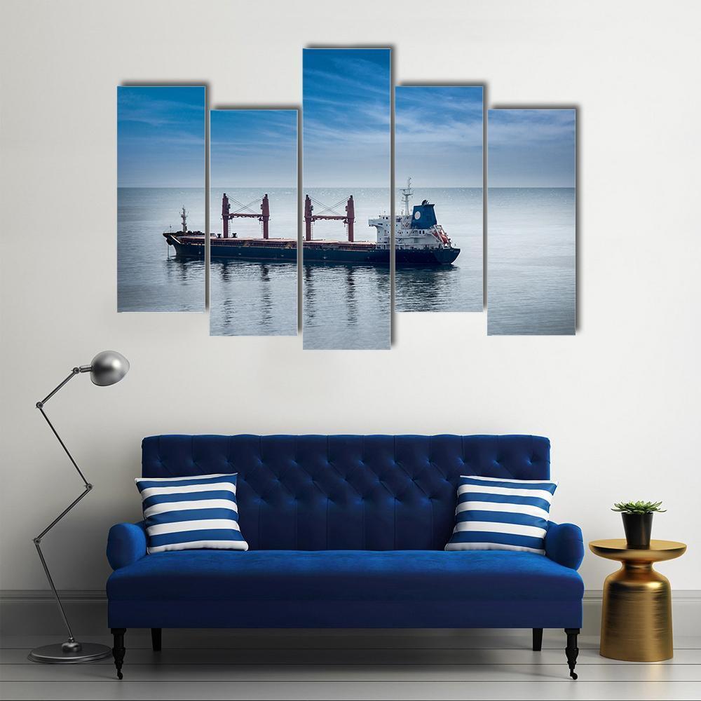 Cargo Freight Ship Canvas Wall Art-5 Pop-Gallery Wrap-47" x 32"-Tiaracle