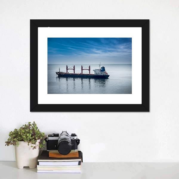 Cargo Freight Ship Canvas Wall Art-1 Piece-Framed Print-20" x 16"-Tiaracle