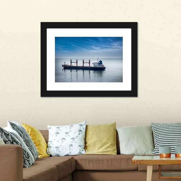 Cargo Freight Ship Canvas Wall Art-3 Horizontal-Gallery Wrap-25" x 16"-Tiaracle