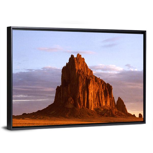 Shiprock In New Mexico Canvas Wall Art-3 Horizontal-Gallery Wrap-25" x 16"-Tiaracle