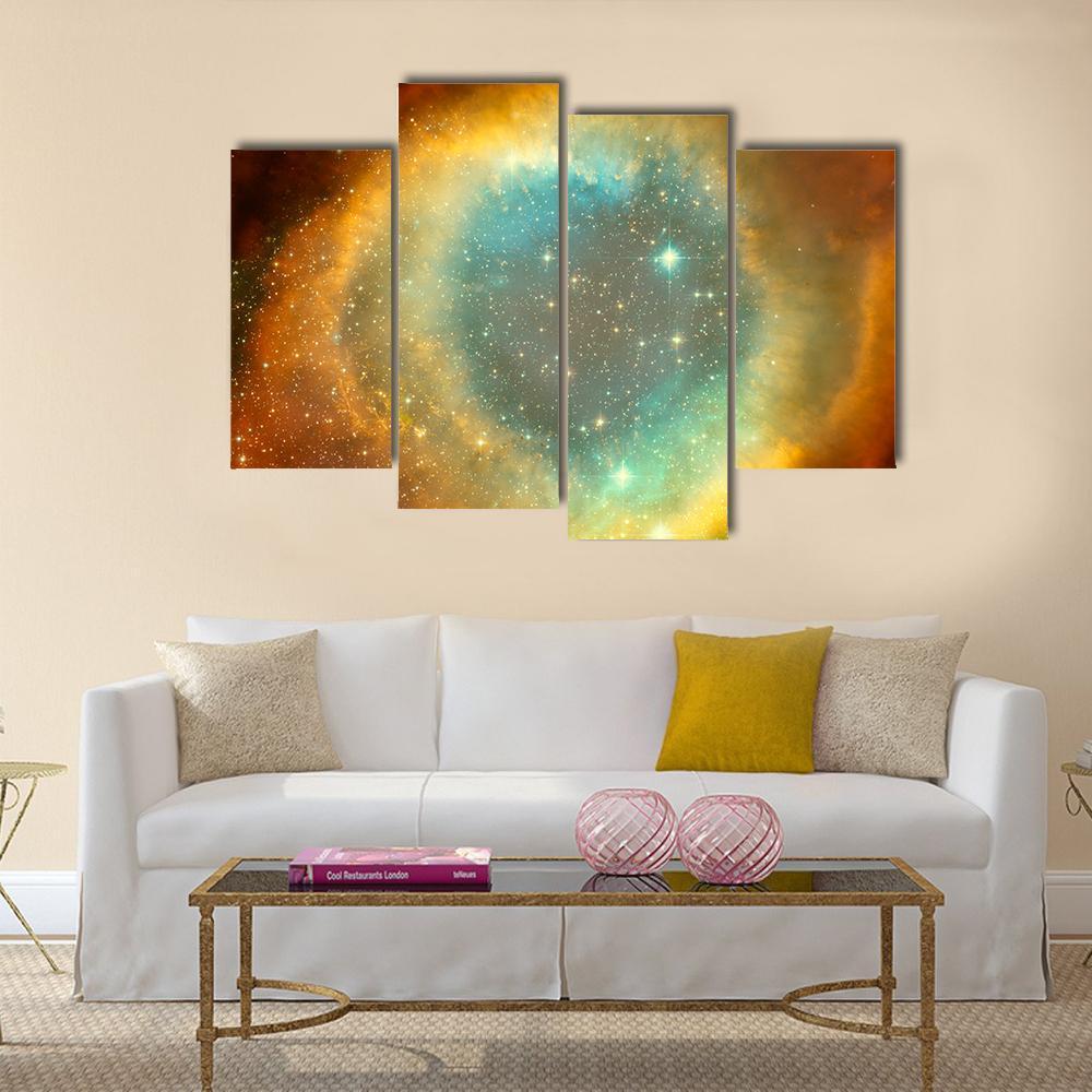 Nebula & Star Field Canvas Wall Art-4 Pop-Gallery Wrap-50" x 32"-Tiaracle