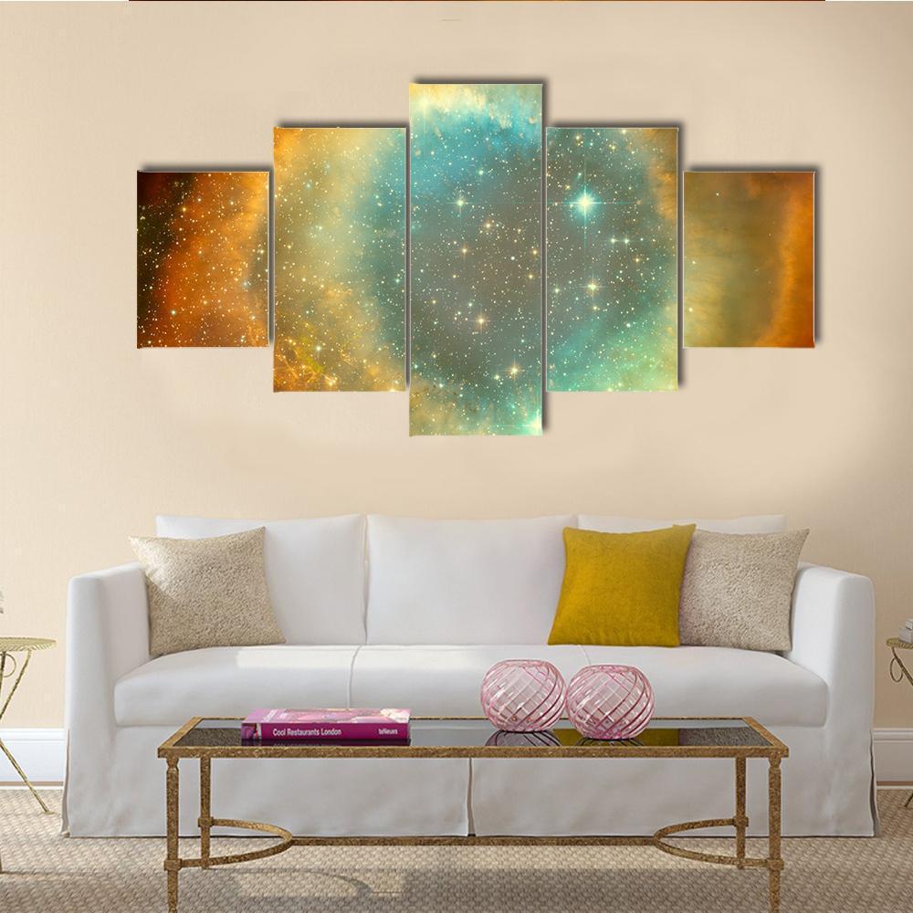 Nebula & Star Field Canvas Wall Art-3 Horizontal-Gallery Wrap-37" x 24"-Tiaracle